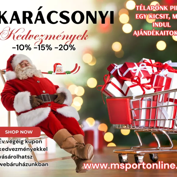 Karácsonyig 10-15-20 % kedvezménnyel vásárolhatsz webáruházunkban