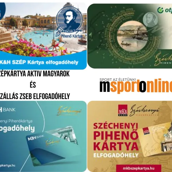 OTP, KH, MKB és MBH szépkártya szállás és aktív magyarok zseb elfogadóhely