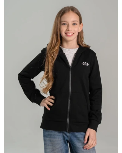 PULÓVER KAPUCNIS CIPZÁRAS LÁNY FEKETE DORKO FRANKIE