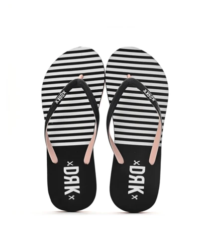 PAPUCS FLIP-FLOP NŐI FEKETE-RÓZSASZIN DORKO STRIPY