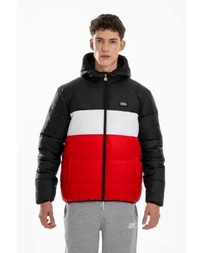 KABÁT DZSEKI FÉRFI PIROS-FEHÉR-FEKETE DORKO DYLAN JACKET MEN