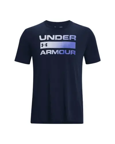 PÓLÓ KÖRNYAKAS FÉRFI SÖTÉTKÉK UNDER ARMOUR UA TEAM ISSUE WORDMARK SS